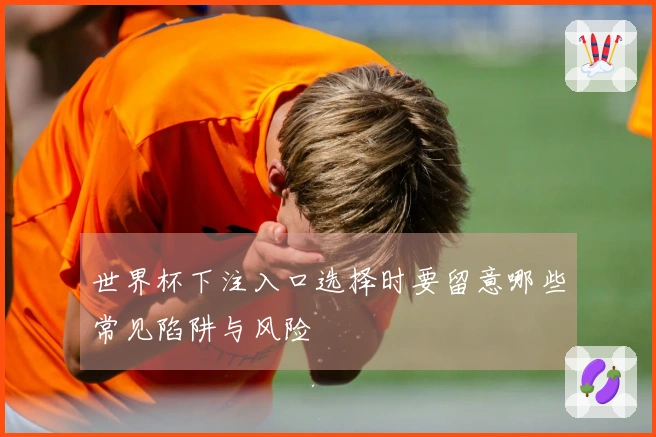 世界杯下注入口选择时要留意哪些常见陷阱与风险