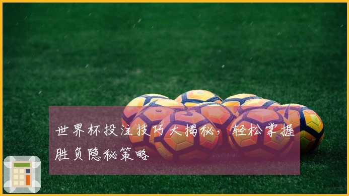 世界杯投注技巧大揭秘，轻松掌握胜负隐秘策略